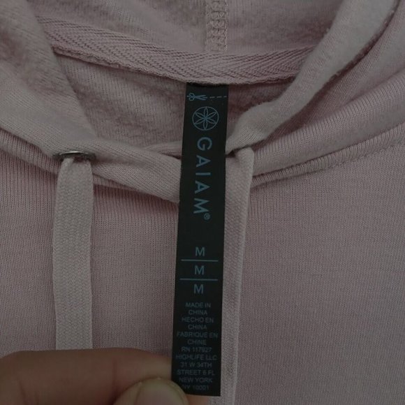 Gaiam Shirt Womens Medium Pink Stretch Pull Over‎ Sweater Soft Hoodie Yoga - Picture 2 of 6